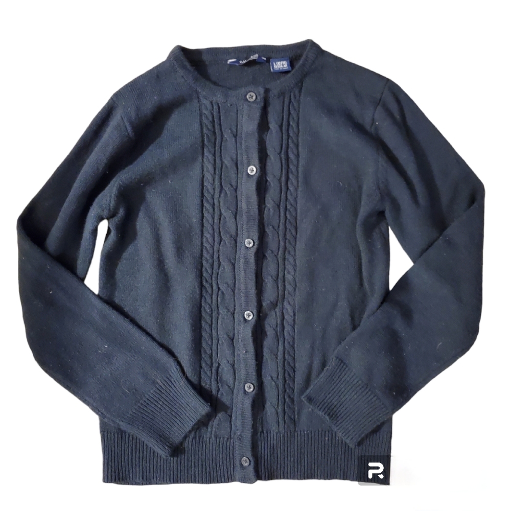 Chaps Navy blue button down cardigan Size Large